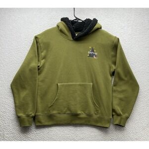 Empyre Hoodie Mens Medium M Graphic Green Sweatshirt Sherpa Fleece Skater Street